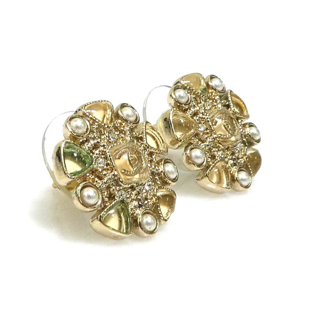 CHANEL Gold Pearl Earrings - Picture 2 of 10